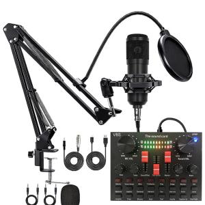 KCM-BM800+V8 live broadcast equipment professional condenser microphone microphone V8 boom recording studio equipment