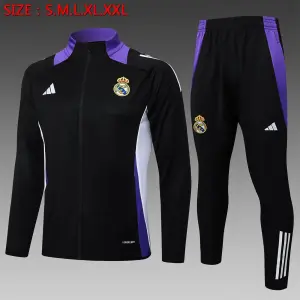 24-25 Long pull Real Madrid black training suit