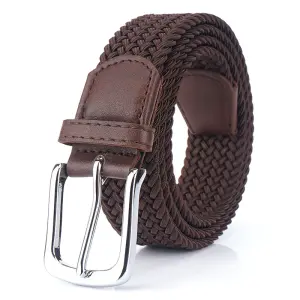 New Men's and Women's Imported Rubber Elastic Woven Belt Tide Elastic Young People's Trousers Belt Men