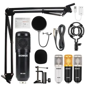 Professional Studio condenser microphone live stream broadcasting set for podcast TikTok mic set stand BM800 BM 800