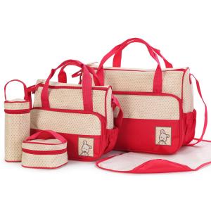 5pcs/set Multi-functionBaby Diaper Bag Suits For Mom Baby Bottle Holder Mother Mummy Stroller Maternity Nappy Bags Sets