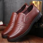KCM-Men's New Soft Leather Business Leather Shoes Lightweight Soft Sole Non-Slip Casual Leather Shoes Men's Shoes