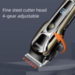 KCM-Professional Hair Clipper Rechargeable Trimmer Men Electric Cutter Hair Cutting Machine LCD Cordless Beard Trimmer
