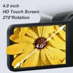 KCM-Original RX200 Camcorder 4K Ultra HD camera YouTube Camcorders 64MP Streaming Camera 4.0"Touch Screen Digital Video Camera