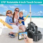 KCM-Original RX200 Camcorder 4K Ultra HD camera YouTube Camcorders 64MP Streaming Camera 4.0"Touch Screen Digital Video Camera