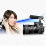 KCM-MIC-01 Stereo Camcorder Microphone for Nikon Canon DSLR Camera Computer PC Mobile Phone Microphone for Xiaomi iphone 8 X Samsug