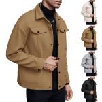 KCM-TEMU's new men's casual, sporty and business jacket with lapel tweed for autumn and winter men clothes tops fashion