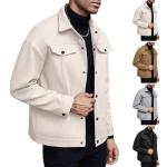 KCM-TEMU's new men's casual, sporty and business jacket with lapel tweed for autumn and winter men clothes tops fashion