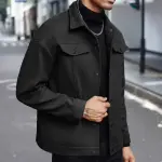 KCM-TEMU's new men's casual, sporty and business jacket with lapel tweed for autumn and winter men clothes tops fashion