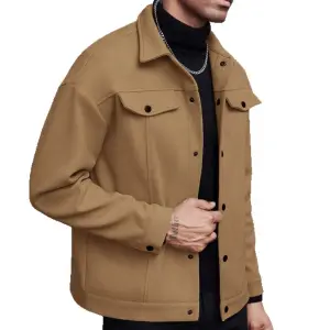KCM-TEMU's new men's casual, sporty and business jacket with lapel tweed for autumn and winter men clothes tops fashion