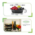 KCM-10pcs/set Meal Prep Containers Plastic Food Containers with Lids Outdoor Portable Bento Lunch Box, 1Compartment Round Lunch Box