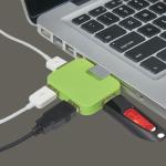 KCM-USB C Multiport Adapter, USB C Hub 4 In 1, On-The-Go Multiport Adapter - Compatible With MacBook Pro/Air M2