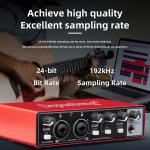 KCM-Depusheng MD22 professional 24bit 192kHz external studio audio sound card usb audio interface for live recording and karaoke