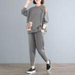 KCM-New Two-Piece Women's Large Sweater Casual Sportswear Suit