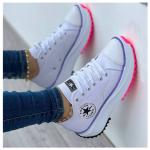 2025 New Ladies Sneakers Comfortable Breathable Canvas Shoes Fashion Lace Up Flat Ladies Casual Shoes Brand Shoes for Women