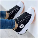2025 New Ladies Sneakers Comfortable Breathable Canvas Shoes Fashion Lace Up Flat Ladies Casual Shoes Brand Shoes for Women