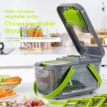 KCM-A Set Of 22-Piece Vegetable Cutter, Multifunctional Fruit Vegetable Cutter, Manual Food Grater, Container Vegetable Cutter