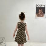 KCM-New girls' fashionable sleeveless printed dress