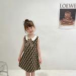 KCM-New girls' fashionable sleeveless printed dress