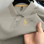 KCM-High End Brand Fashion Hot Diamond Short Sleeved Advanced Printed POLO Shirt Summer New Korean Version Men's Lapel T-shirts