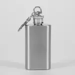 KCM-Premium portable stainless steel wine jug with keychain 1 ounce 2 ounces