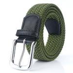 KCM-New Men's and Women's Imported Rubber Elastic Woven Belt Tide Elastic Young People's Trousers Belt Men