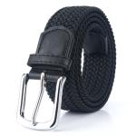 KCM-New Men's and Women's Imported Rubber Elastic Woven Belt Tide Elastic Young People's Trousers Belt Men