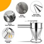 KCM-Metal stainless steel baking funnel dispenser with stand-up cake dessert making bakery