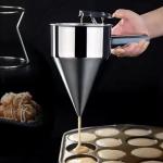 KCM-Metal stainless steel baking funnel dispenser with stand-up cake dessert making bakery
