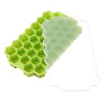 KCM-37 Grids Silicone Ice Cube Mold Honeycomb Ice Tray with Lids Mold Reusable Food-Grade BPA-free Ice Maker with Lids Whiskey Beer