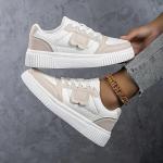 KCM-Large size new breathable, lightweight, casual, versatile sports style men's and women's trendy white shoes