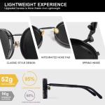 CRIXALIS Polarized Round Sunglasses ND9 Adjustable Dimming Men Women Retro Punk Men's Fishing Eyeglasses Outdoor Shades UV400