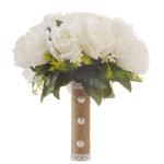 KCM-Bride holding bouquet wedding bouquet artificial rose bouquet bride pearl bouquet