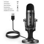 KCM-USB Condenser Microphone for Computer USB PC Microphone Mic Stand POP Filter to Gaming Streaming Podcasting Recording Headphone