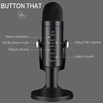 KCM-USB Condenser Microphone for Computer USB PC Microphone Mic Stand POP Filter to Gaming Streaming Podcasting Recording Headphone