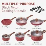 16-piece granite aluminum die-casting non-stick cookware set