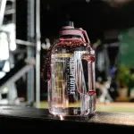 KCM-Oversized ton ton bucket cup gradient fashion sports fitness water bottle large capacity 2200ml