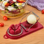 KCM-Multifunctional Egg Cutter Stainless Steel Egg Slicer Sectioner Cutter Mold Flower-Shape Luncheon Meat Cutter Kitchen Gadgets