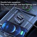 KCM-JaJaBor FM Transmitter Modualator Car MP3 Player AUX Audio Receiver USB Type C PD 30W Car Charger Handsfree Bluetooth Car Kit
