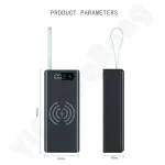 KCM-16*18650 DIY Power Bank Case With Type C Micro USB Cable Flashlight Fast Power Bank Case 18650 Battery Holder Charging Box Shell