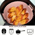 KCM-1pc 20CM Reusable Silicone Baking Tray Round Durable Silicone Material Oven Guard Air Fryer Liner Mold Pot Insulation Mat Tool
