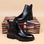 KCM-European American men Chelsea boot covers Martin boots short boots leather boots hairstylists and elevated motorcycle boots