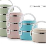 1-4 Layer Large Stainless Steel Food Container Storage Thermos Kids Adult Lunch Box Plastic Bento Boxs Leak-proof Dinnerware Set