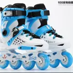 KCM-Adult men's and women's flat single row roller skating shoes with high elasticity and wear-resistant PU wheels