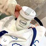 KCM-300Ml Plastic Water Bottle With Straw Cute Portable Sports Tea Cup Water Bottle For Girls And Kids water bottle kettle