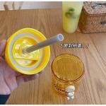 KCM-300Ml Plastic Water Bottle With Straw Cute Portable Sports Tea Cup Water Bottle For Girls And Kids water bottle kettle