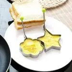 KCM-4pcs Stainless Steel Fried Egg Mold Heart Pancake Maker Breakfast Baking Omelette Rings Cooking Tools Kitchen Accessories Gadget