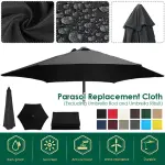 KCM-3M Parasol Replacement Cloth Without Stand Parasol Umbrella Cover Waterproof Sunshade Cloth Canopy Patio Garden Cover