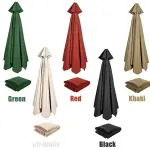 KCM-3M Parasol Replacement Cloth Without Stand Parasol Umbrella Cover Waterproof Sunshade Cloth Canopy Patio Garden Cover