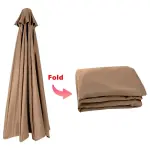 KCM-3M Parasol Replacement Cloth Without Stand Parasol Umbrella Cover Waterproof Sunshade Cloth Canopy Patio Garden Cover